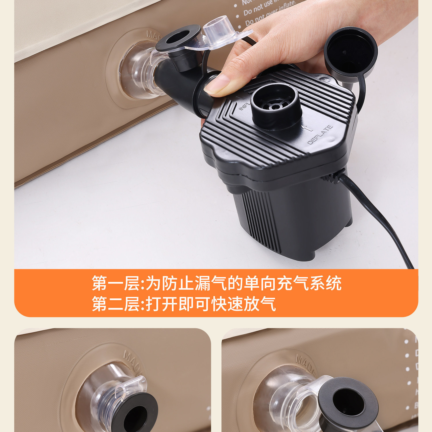Urbanwave充气床垫露营气垫床打地铺家用叠充气床户外帐篷睡垫