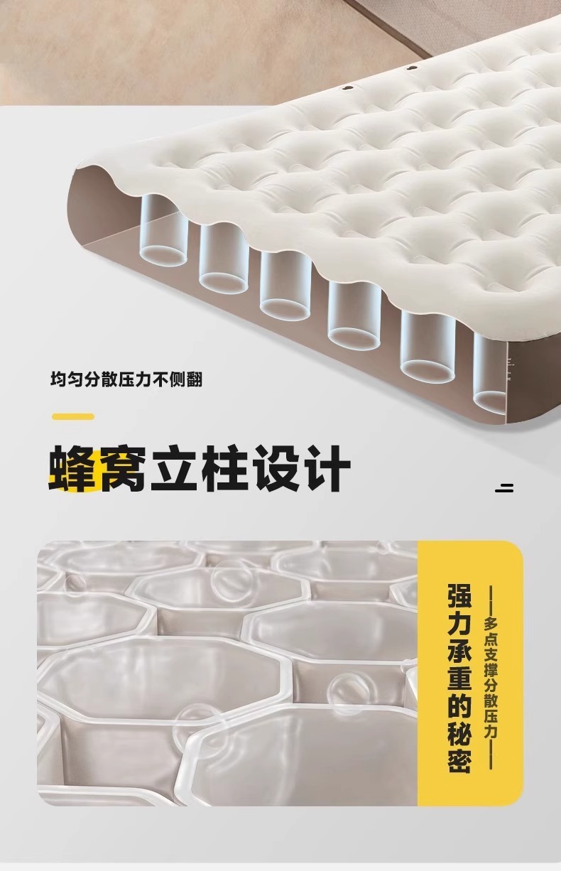 气垫床单人充气床垫双人家用加厚懒人户外露营帐篷折叠便携充气床