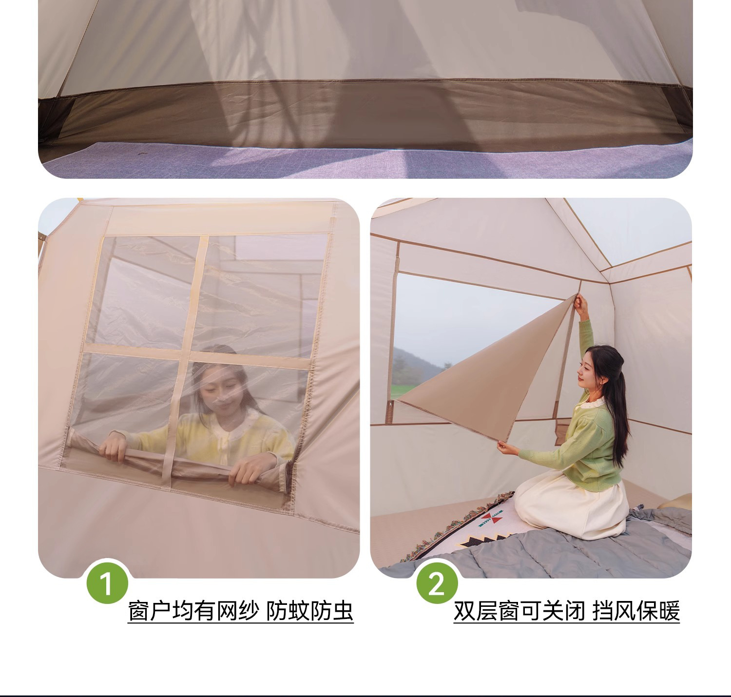 屋脊6.0帐篷户外全自动加厚黑胶防晒防雨速开露营小屋野营屋脊