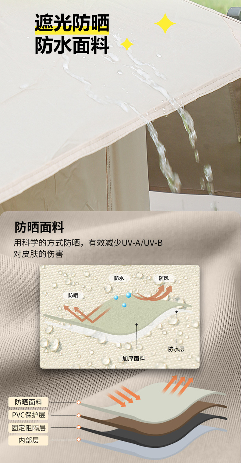 自驾游加厚防雨露营充气帐篷户外充气小屋野外野营帐篷工厂批发