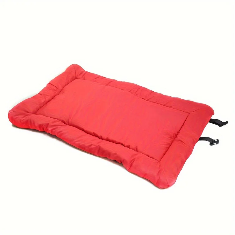 高品质防潮厚便携式露营狗床,适合中型/大型/小型犬 - 耐用聚酯户外垫带手柄,可折叠设计,适合旅行、家庭和露营旅行、露营床