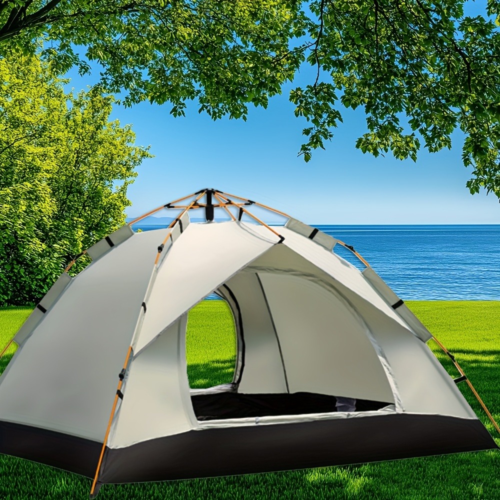  Outdoor camping automatic quick opening tent silver plated sun protection fully automatic sun protection picnic tent camping 