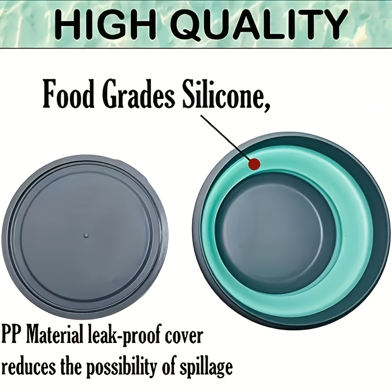 3 Package camping folding bowl, retractable lunch box, salad bowl with lid, bento box, food storage container 