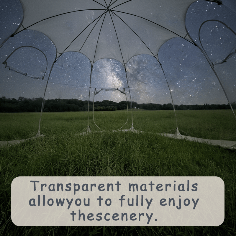 Pop-up bubble tent camping tent winter awning windproof and cold-proof suitable for garden terrace backyard (beige)