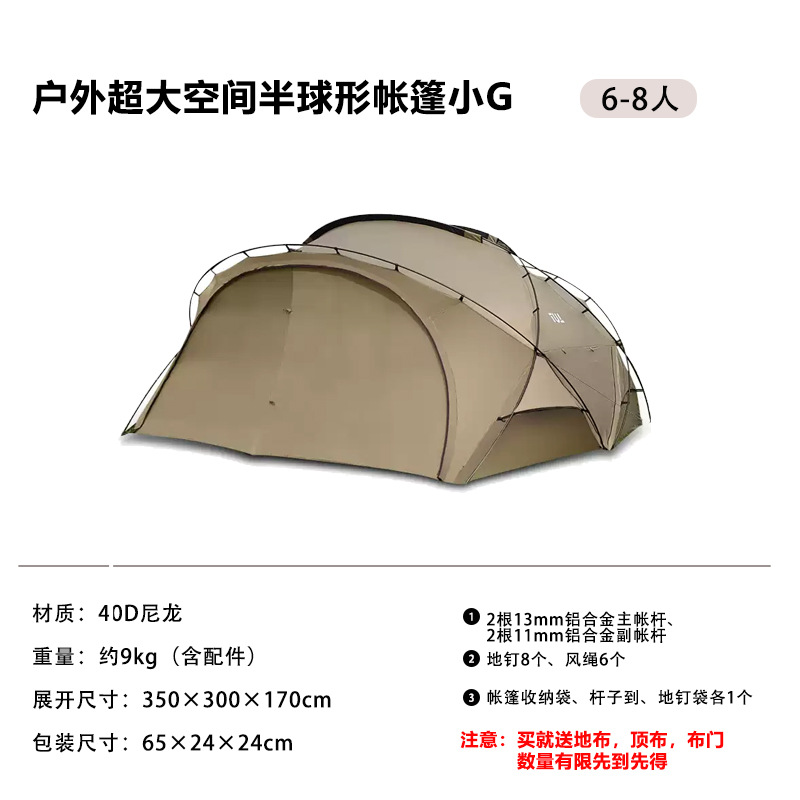 Hemispherical small G (6-8 people) + multiple people
