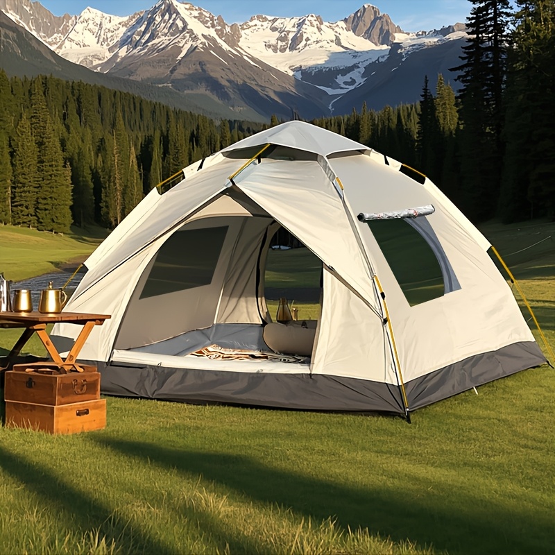 Automatic pop-up camping tent, windproof, sunproof and waterproof, suitable for park camping trips, wild mountaineering adventures, beach family vacations, portable folding, perfect holiday gift