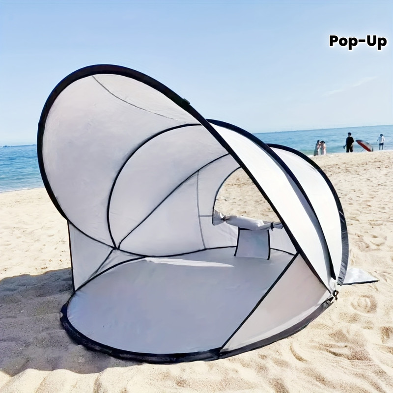 1 piece automatic pop-up tent, quick to open in 1 second, large breathable sunshade park camping tent, can accommodate 3-4 people, 130 3cm x 130 3 2cm (length * width) * 105 2cm
