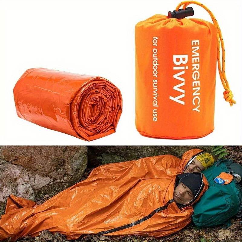 1pcPE thermal insulation sleeping bag, outdoor sleeping bag, suitable for outdoor adventures, light material, portable and easy to store, temperature-locking fabric to keep warm, compact storage